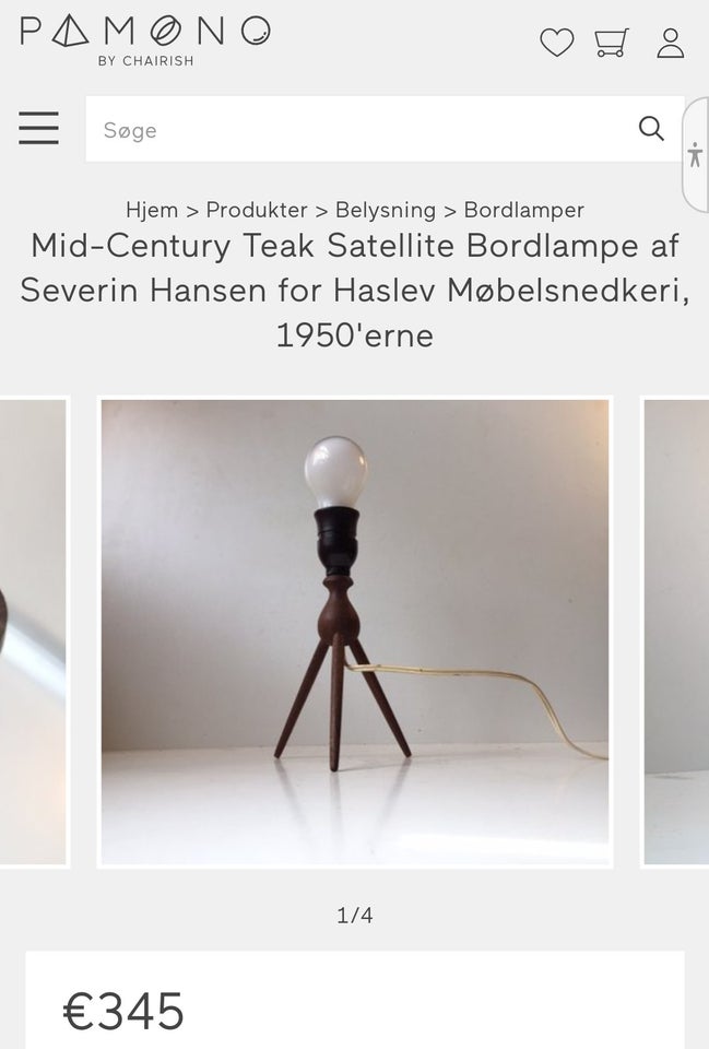 Bordlampe, Severin Hansen, motiv: