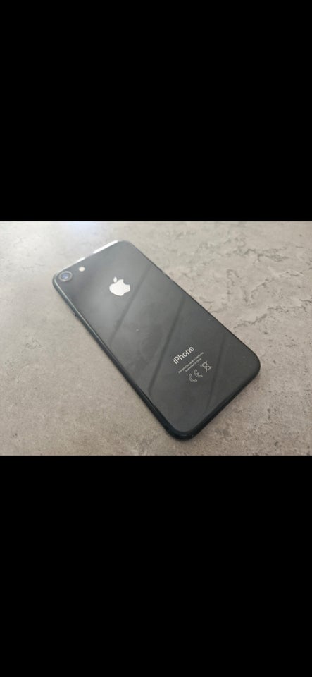 iPhone 8, 64 GB, sort