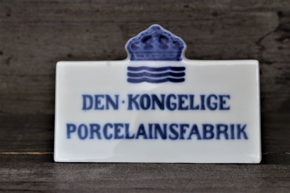 Porcelæn, Forhandlerskilt med