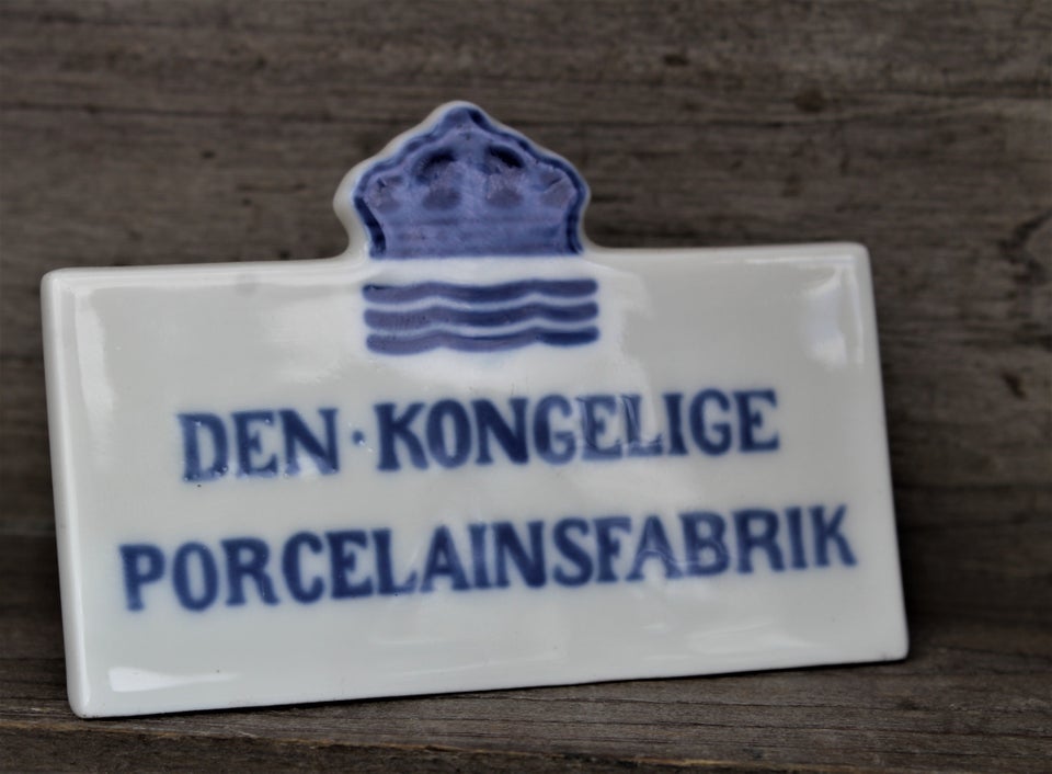 Porcelæn, Forhandlerskilt med