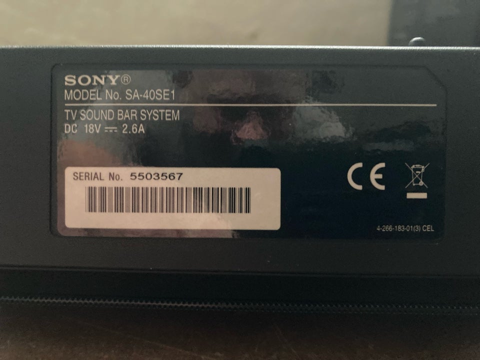 Højttaler, Sony, SA 40SE1