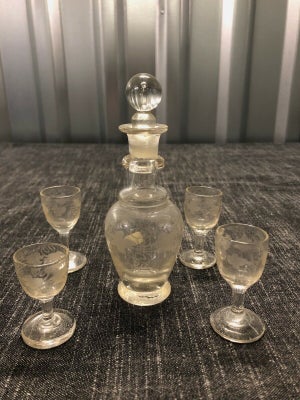 Glas Antik karaffel og glas