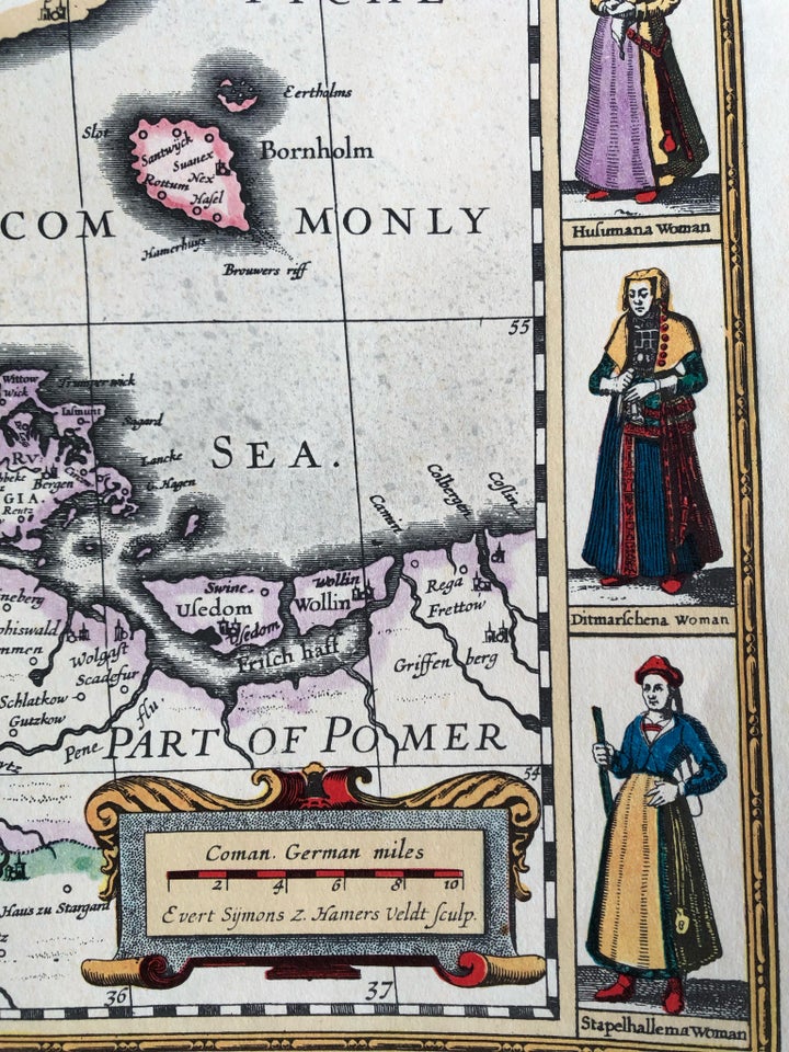 Danmark år 1626 kort/plakat John