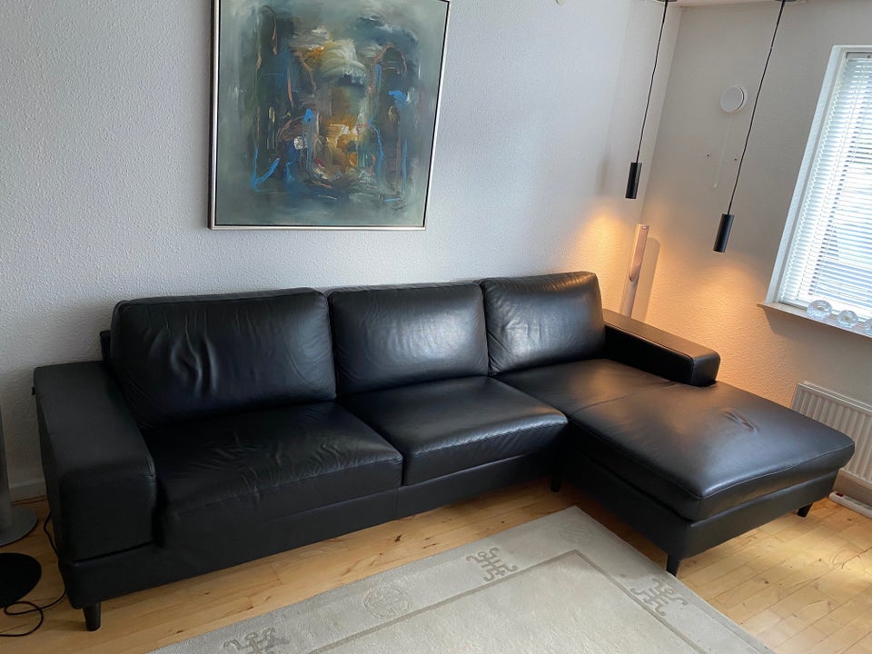 Sofa, læder, 5 pers.