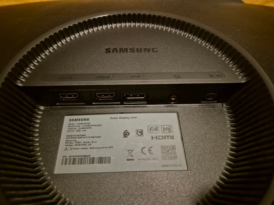 Samsung, C24RG50FQU, 24 tommer