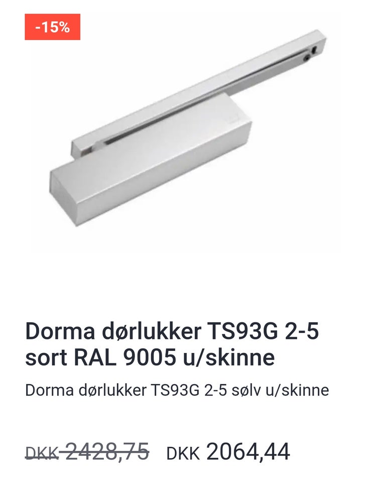 Dorma dørlukker