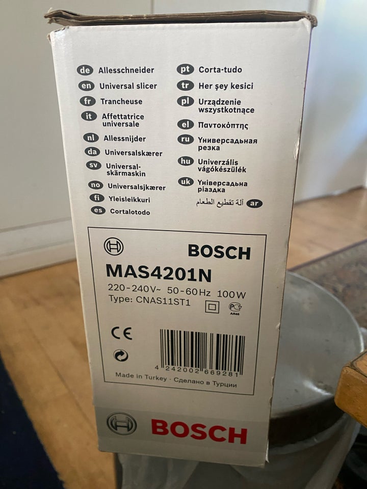 Pålægsmaskine, BOSCH - MAS4201N