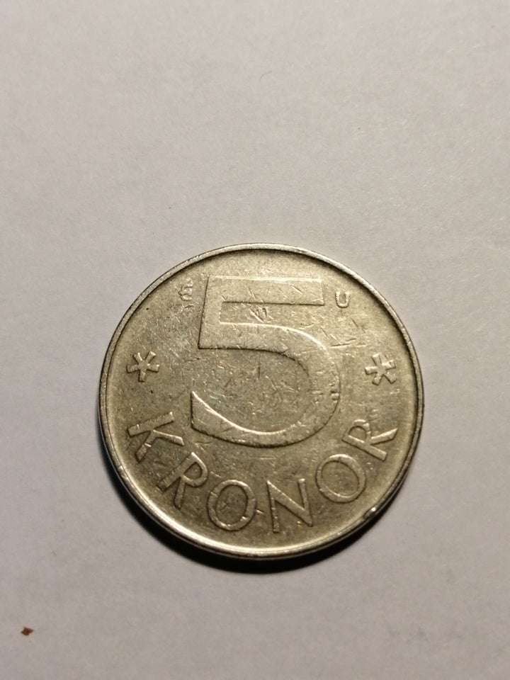 Skandinavien, mønter, 5 kroner