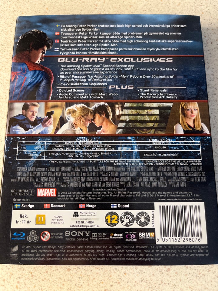 The Amazing spider-man, Blu-ray,