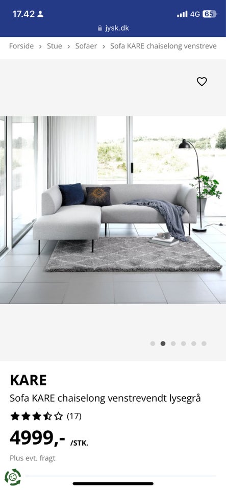 Sofa, 3 pers. , Jysk