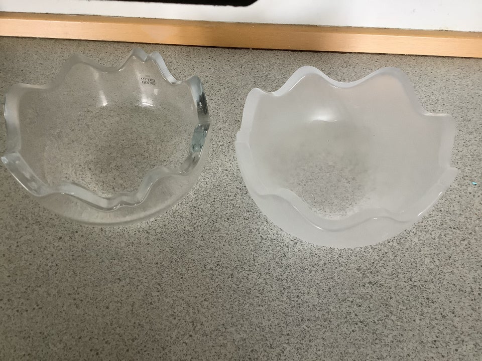 Glas Ægge skål i glas to delt