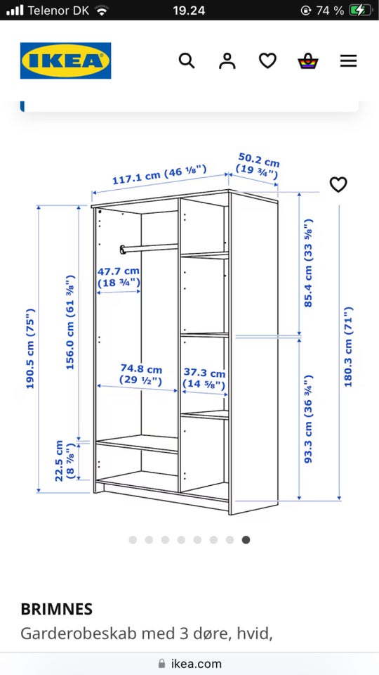 Garderobeskab Ikea Brimnes