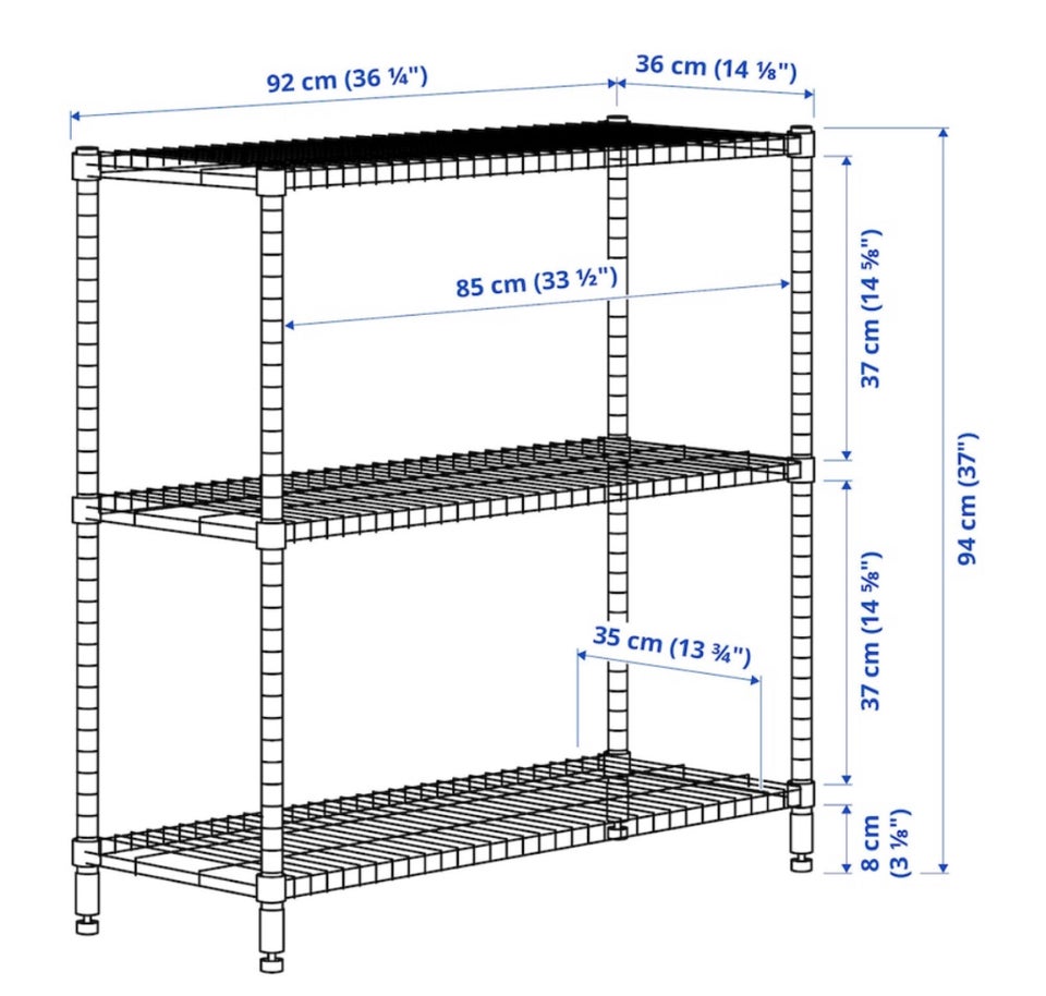 Reol, Omar ikea , b: 92 d: 36 h: 94