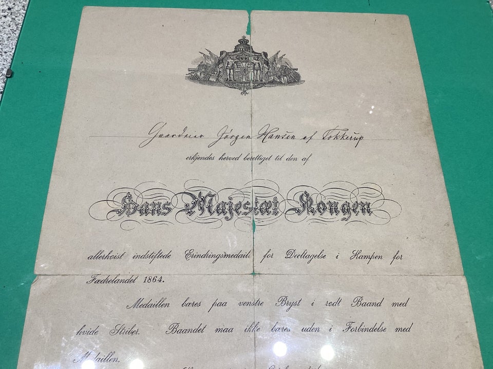 Militær, VETERANPATENT FRA 1864