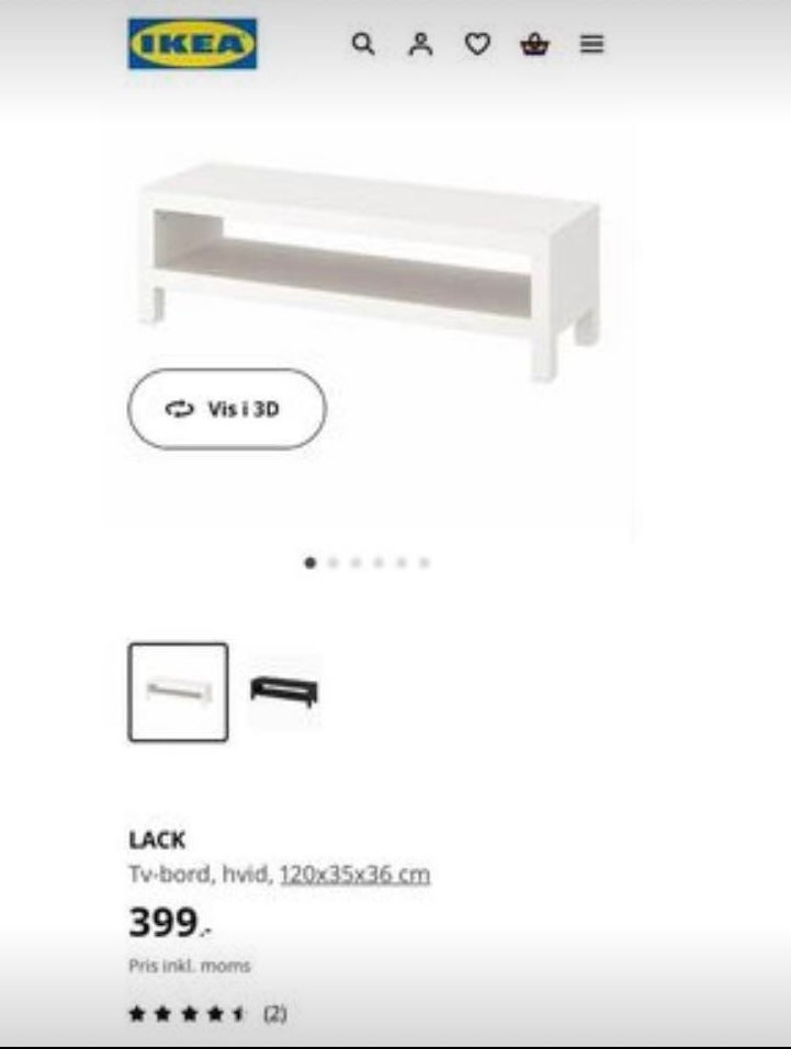 Tv bord Ikea  andet materiale