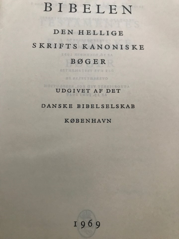 Bibelen, Det danske bibelselskab,