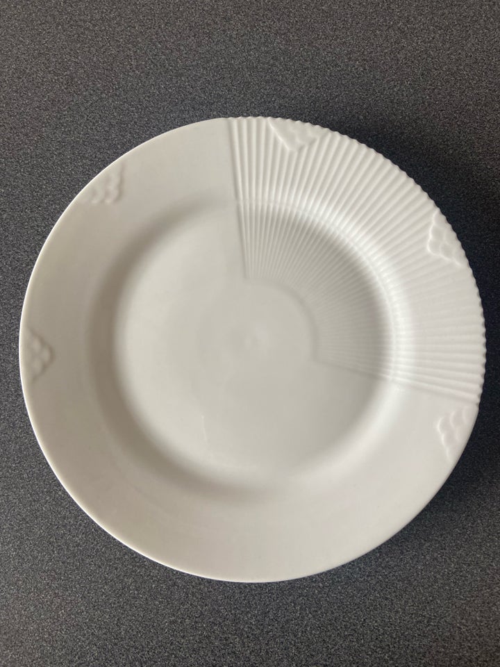 Porcelæn Frokosttallerken hvid