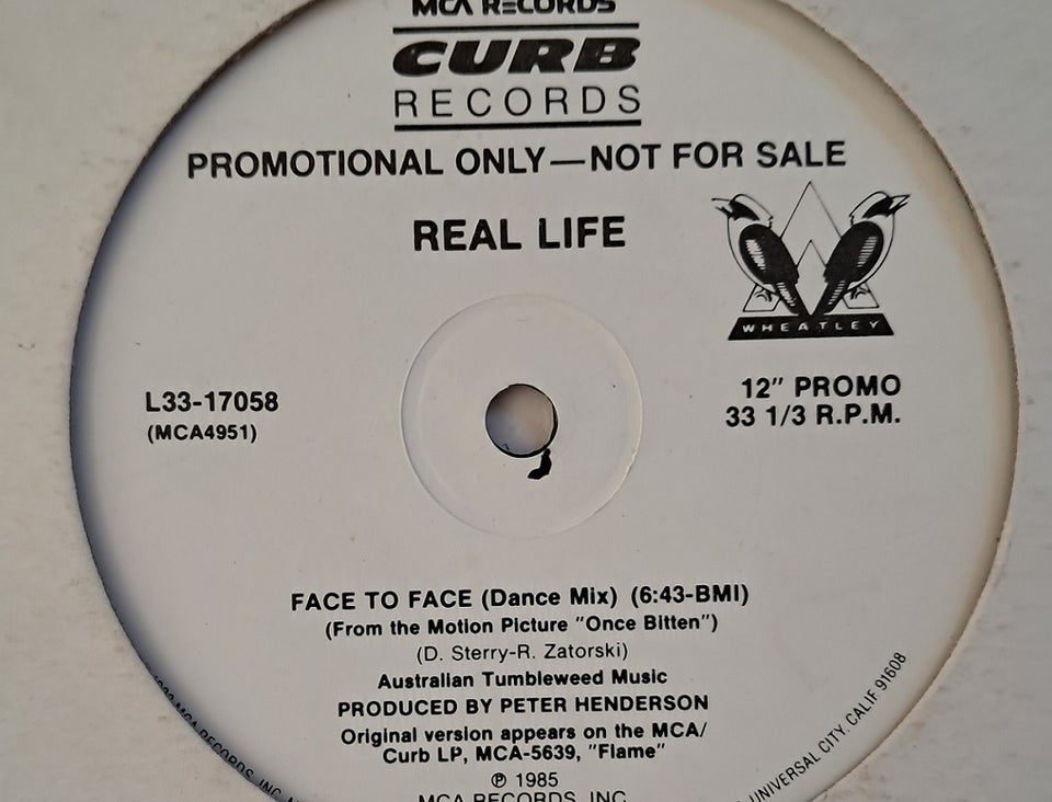 Maxi-single 12", Real Life, Face To