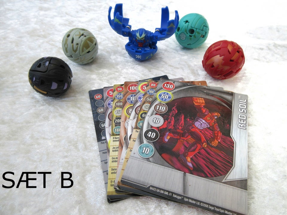 Bakugan, bakugan 5 forskellige sæt