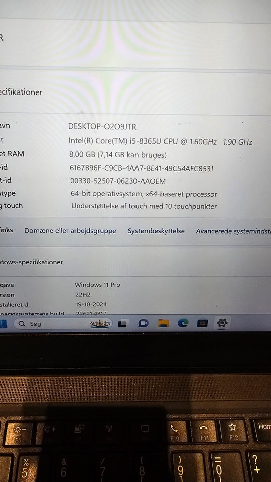 Lenovo T490, 1.60 GHz, 8 GB ram