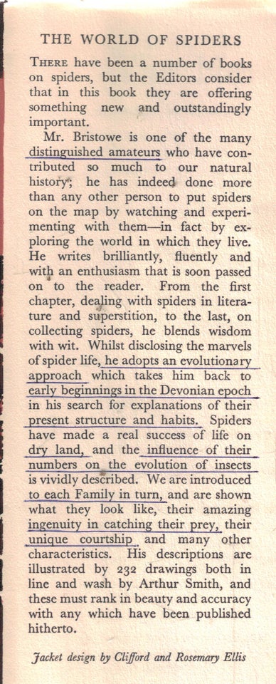 The world of spiders. , by W. S.