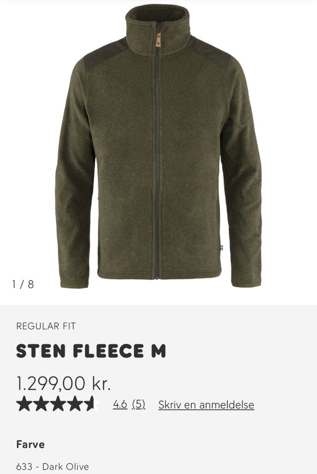 Fleecejakke, str. L, Fjällräven