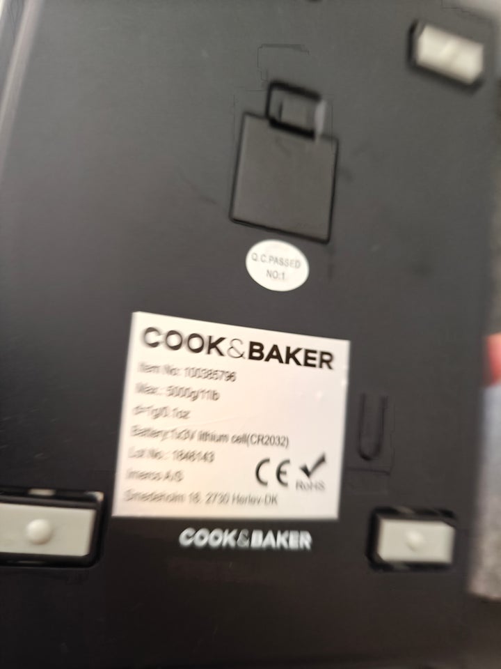 Vægt, Cook and Baker