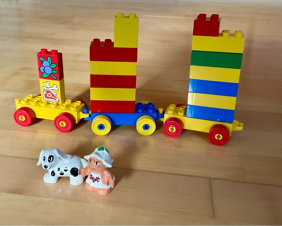 Lego Duplo, 3 vogne med klodser + 2