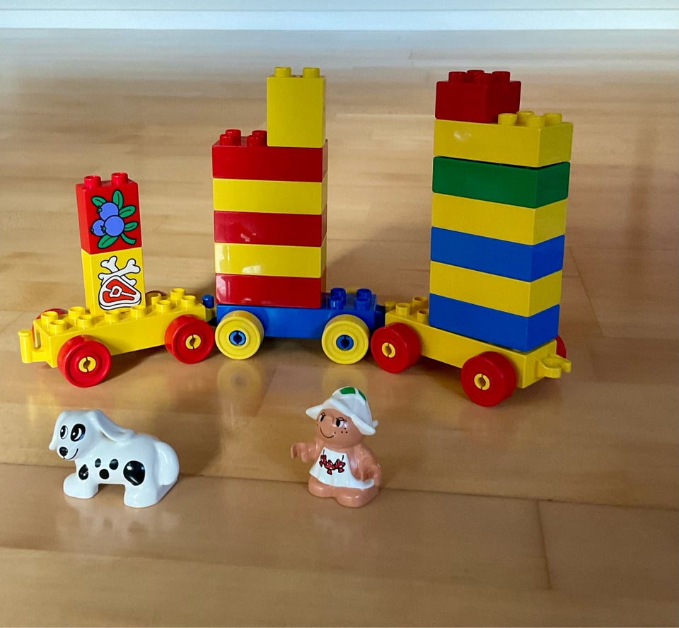 Lego Duplo, 3 vogne med klodser + 2