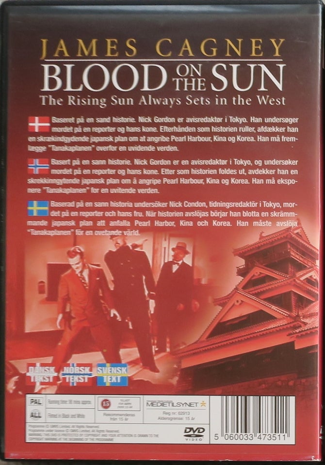 Blood on The Sun, DVD, thriller