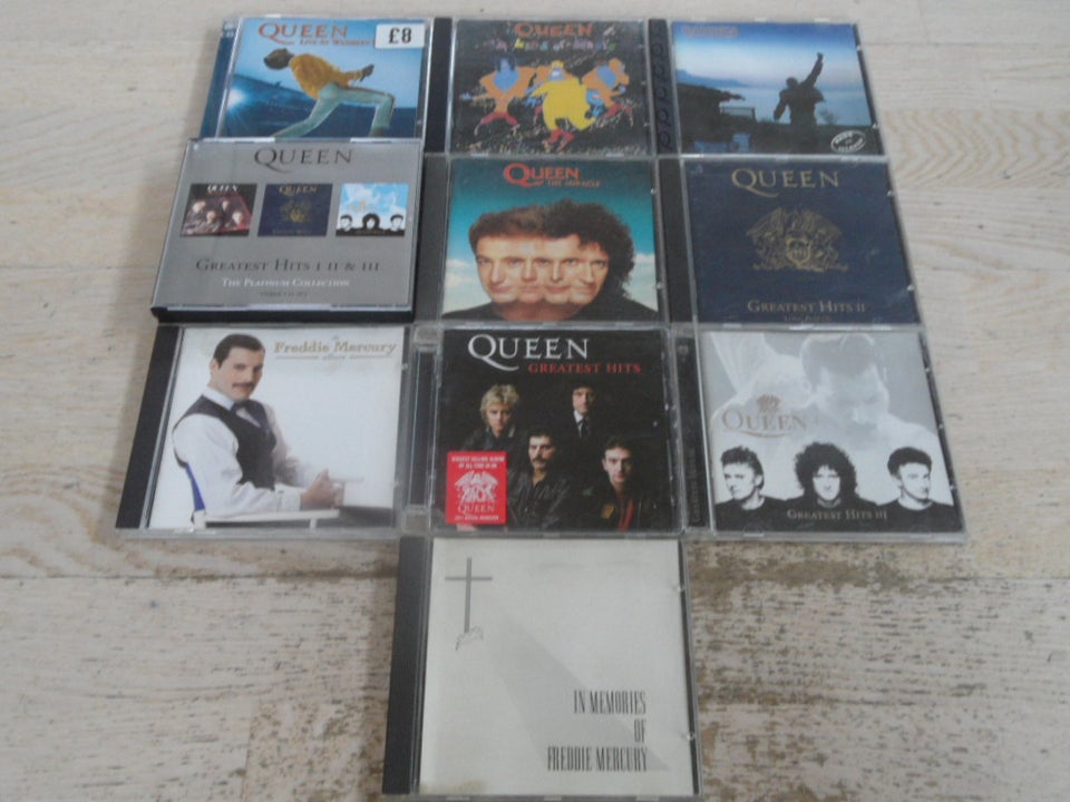 QUEEN: 10 CD MED QUEEN, rock