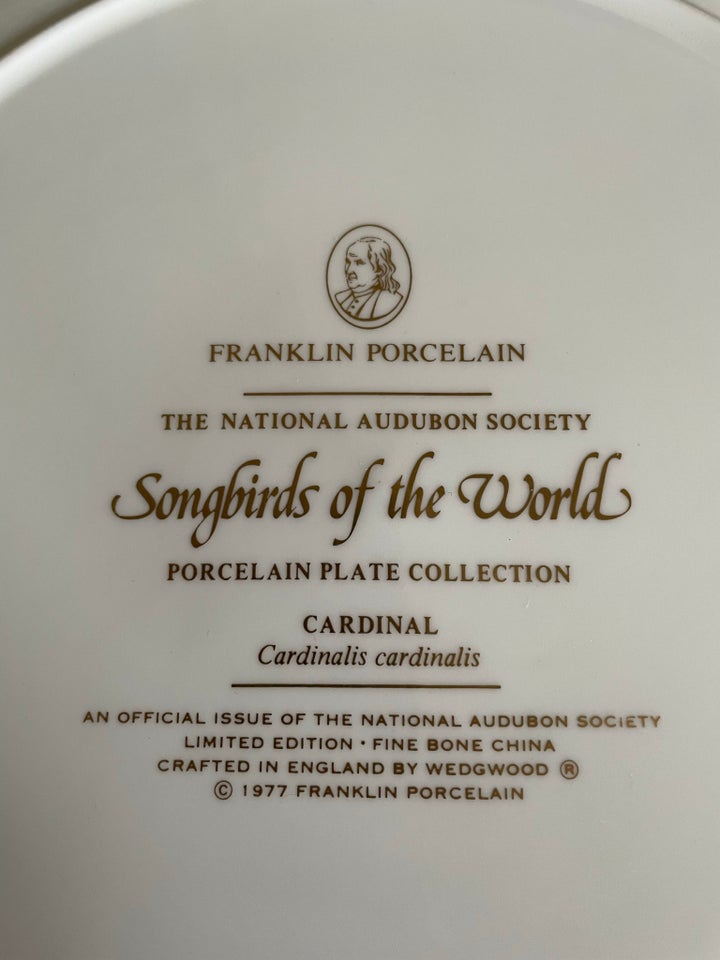 Franklin platte Porcelæn 45 år