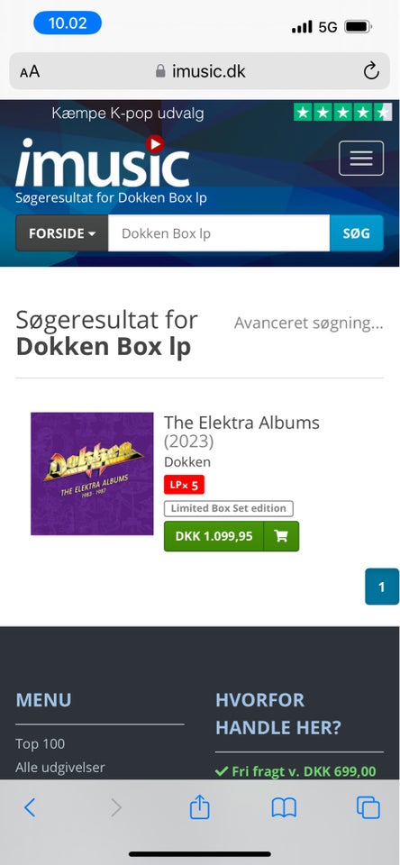 LP, Dokken, Box med fem lp i ny