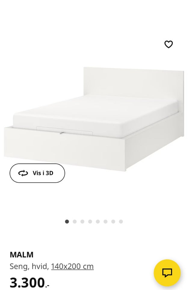 Sengeramme Ikea MALM b: 140 l: 200