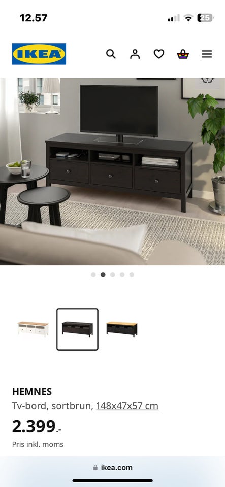 Tv bord Ikea hemnes fyrretræ