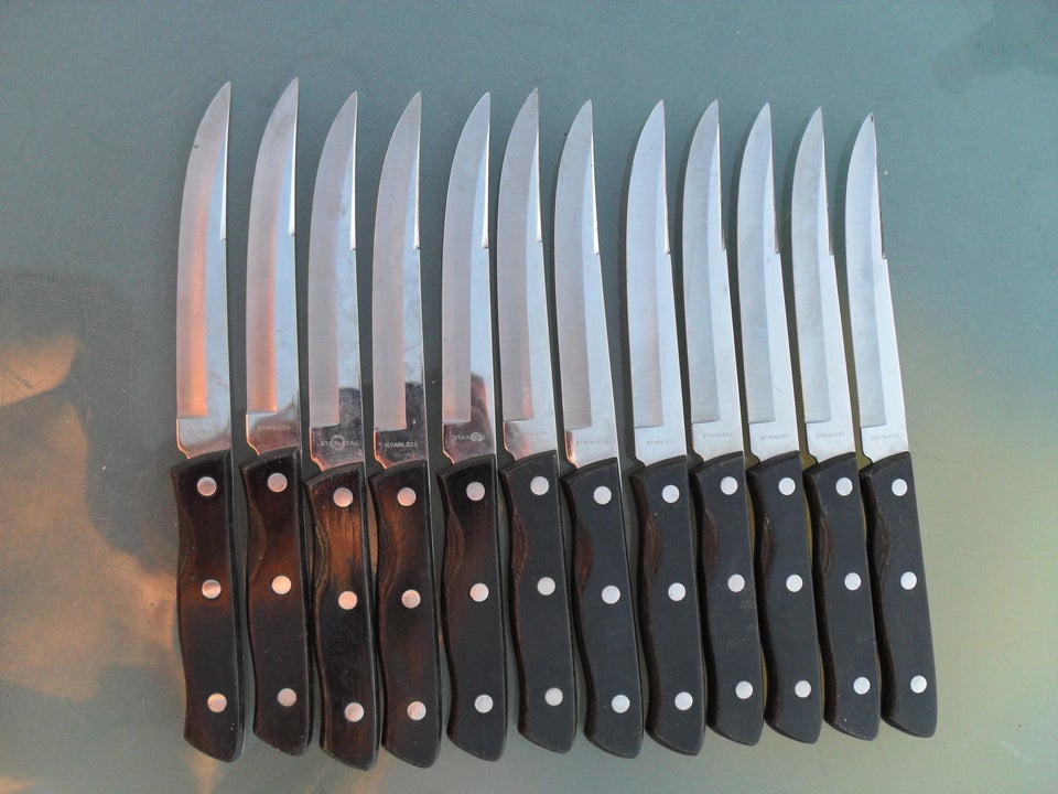 Bestik, 12 GODE SKARPE KNIVE