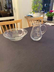 Glas Skål og kande Weidinger Glas