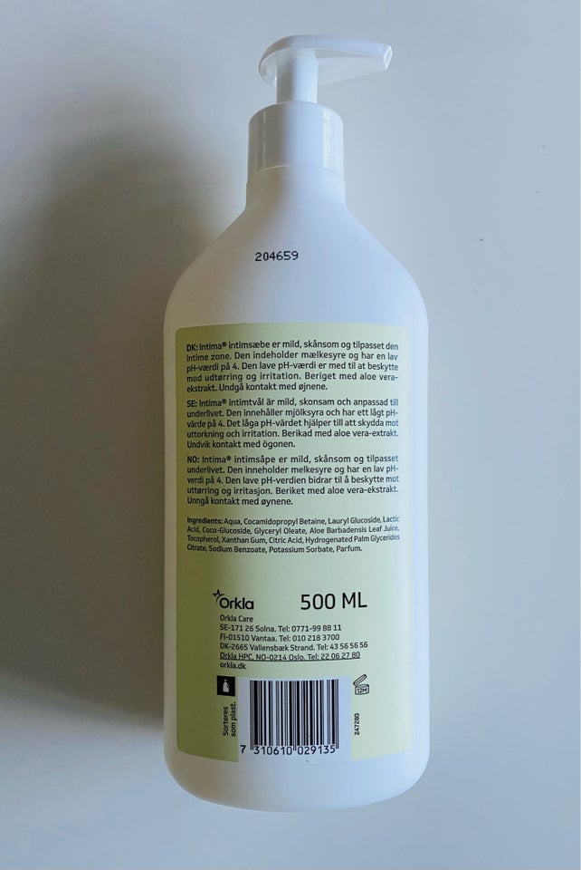 Bodylotion, Bodylotion og intim