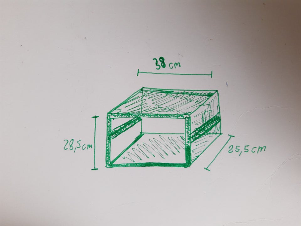 Bogkasse Ukendt b: 38 d: 25 h: 28