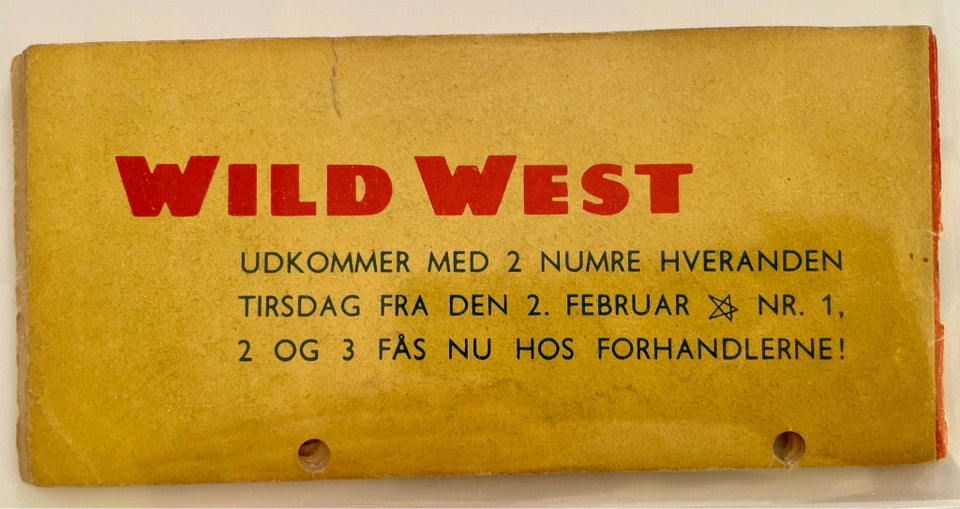 Wild West 1954 nr. 1, har huller,