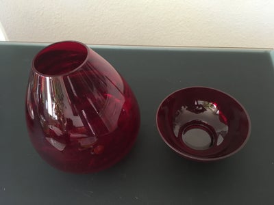 Glas Skål/fyrfadsstage + vase