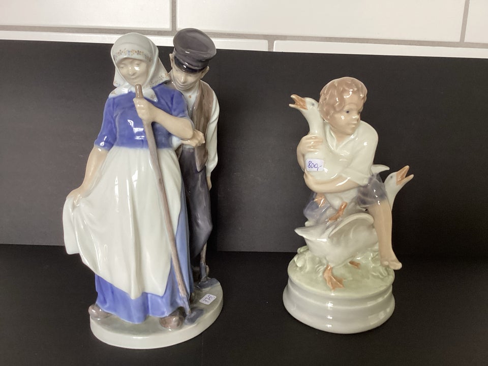 Landbrugsfigurer i porcelæn Kgl