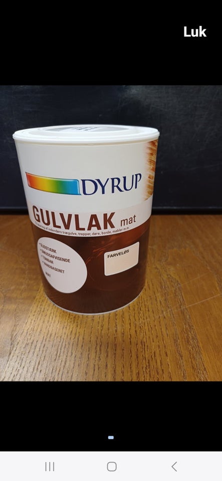 Gulvlak, 0,75 liter, Mat