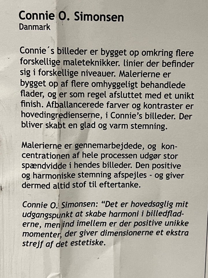 Oliemaleri Connie O Simonsen