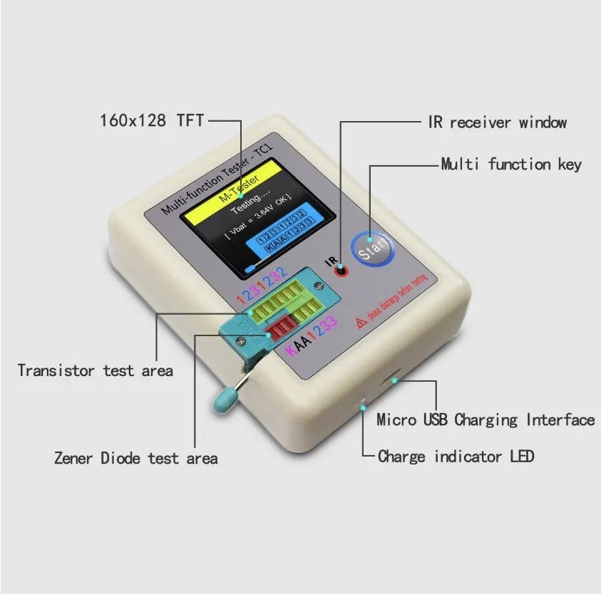 Måleudstyr NY TRANSISTORTESTER