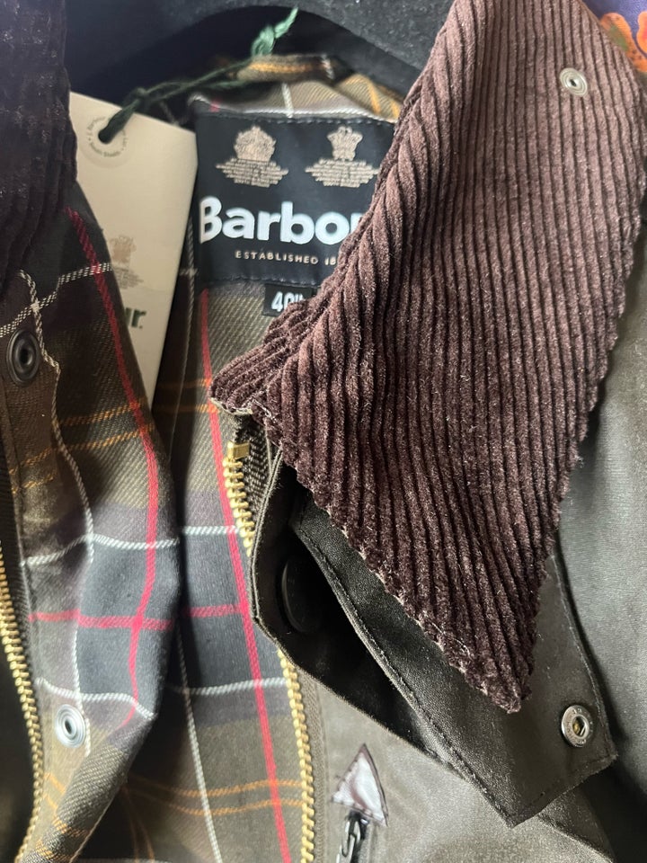 Oilskinsjakke str M Barbour