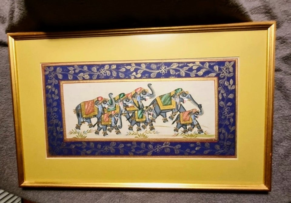 Silk painting Rajasthani motiv: