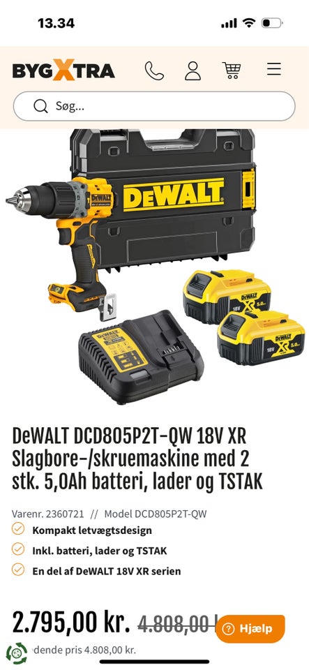 Slagboremaskine, DeWalt