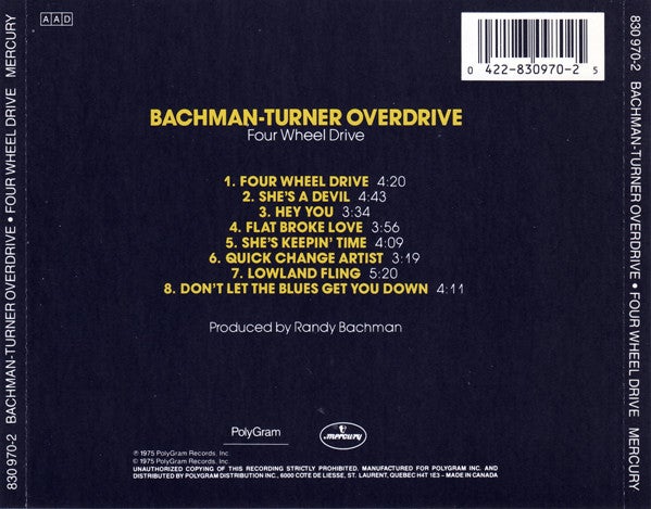 BACHMAN-TURNER OVERDRIVE BTO: