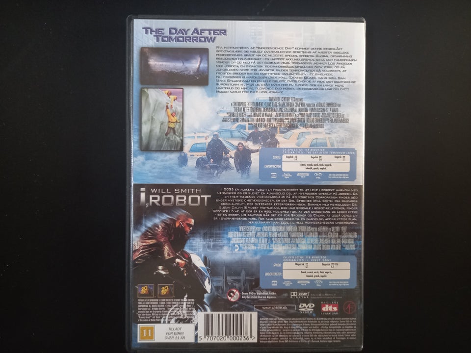 The Day after Tomorrow I robot, DVD,